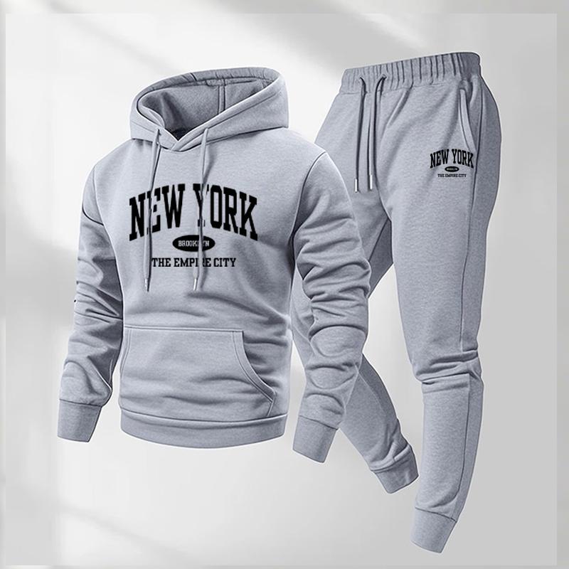 Men's Graphic Hoodie and Sweatpants Set