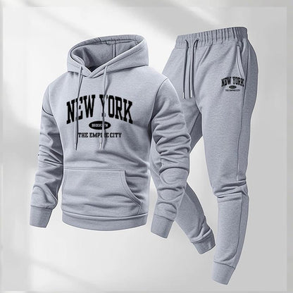 Men's Graphic Hoodie and Sweatpants Set