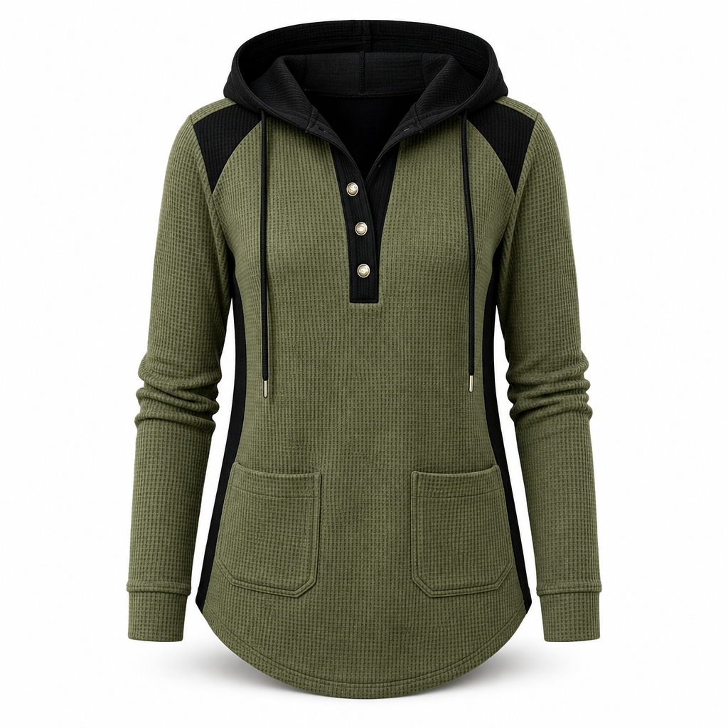Women's Casual Knit V-Neck Sweatshirt
