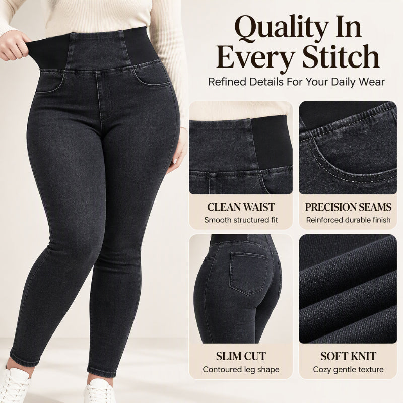 Women's Elastic High-Waisted Skinny Jeans
