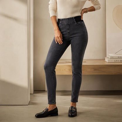 Women's Elastic High-Waisted Skinny Jeans