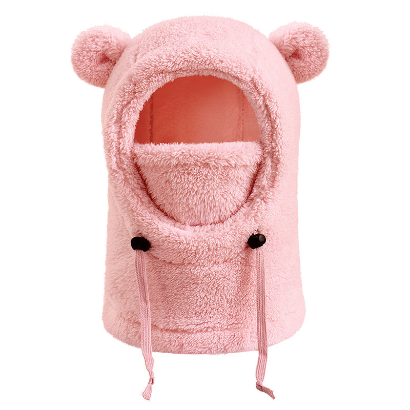 Children Cozy Warm Balaclava with Cute Bear Ears