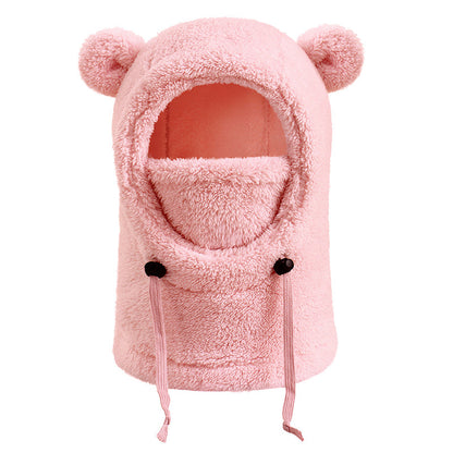 Children Cozy Warm Balaclava with Cute Bear Ears