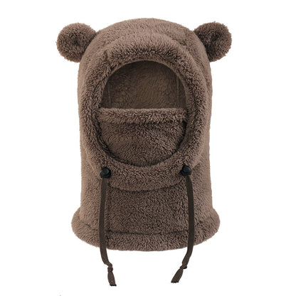 Children Cozy Warm Balaclava with Cute Bear Ears